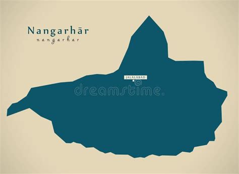 Modern Map - Nangarhar AF stock illustration. Illustration of modern - 105681918