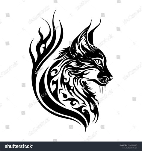 Majestic Lynx Tattoo Design Tribal Style Stock Vector (Royalty Free) 2288708685 | Shutterstock