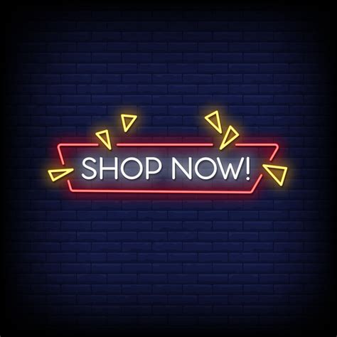 Shop Now Neon Signs Style Text Vector 2185862 Vector Art at Vecteezy