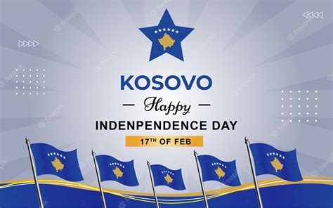 Premium Vector | Kosovo poster for independence day