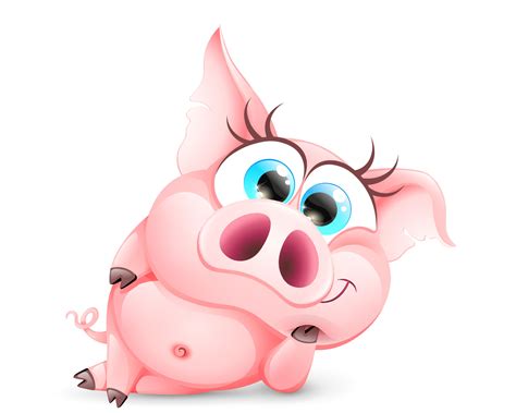 Funny lying cartoon pig 7450113 Vector Art at Vecteezy