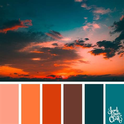 25 Color Palettes Inspired by Spectacular Skies & PANTONE Classic Blue | Sunset color palette ...