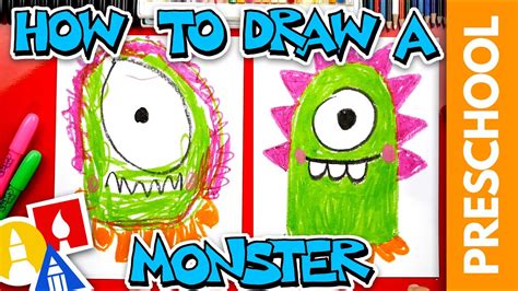 How To Draw A Funny Monster - Preschool - YouTube