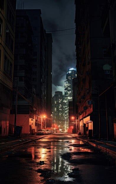 Premium Photo | View of a Abandoned City Road at Night