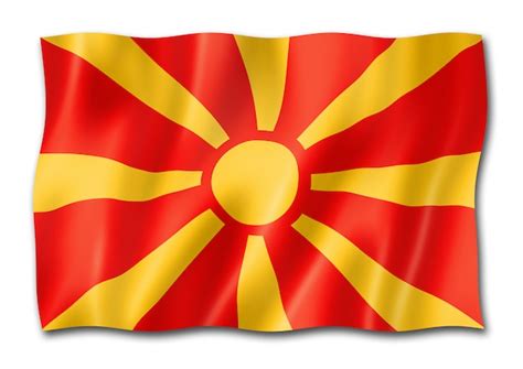 Premium Photo | Macedonian flag isolated