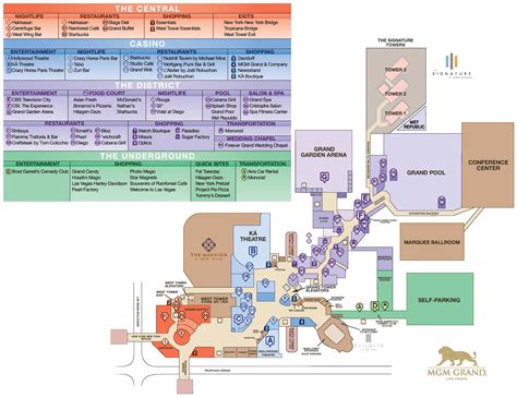 Las Vegas MGM Grand hotel map - Ontheworldmap.com