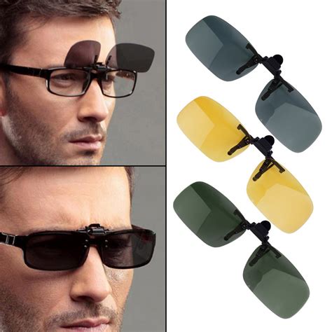 Driving Night Vision Clip-on Flip-up Lens Sunglasses Glasses Cool Eyewear GD | eBay