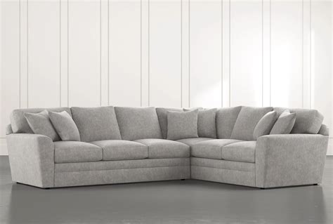 Prestige Foam Light Grey 2 Piece Sectional With Left Arm Facing Sofa | Living Spaces