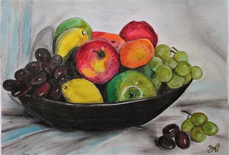 Fruit bowl still life Painting by Jenny Scholten van Aschat - Pixels