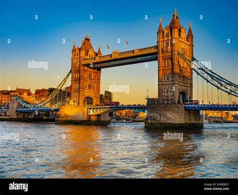 Tower Bridge sunset Stock Photo - Alamy