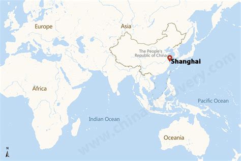 Shanghai Location On World Map - Tourist Map Of English