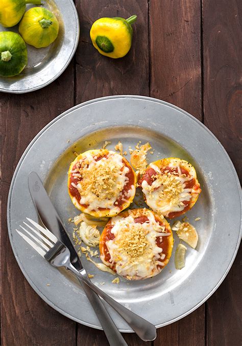 Baked Pattypan Squash Parmesan with Garlic Breadcrumbs | Love and Olive Oil