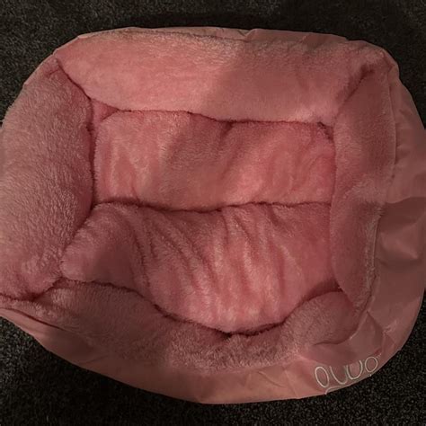 Pink fluffy dog/cat bed (never used) #dogbed #catbed... - Depop