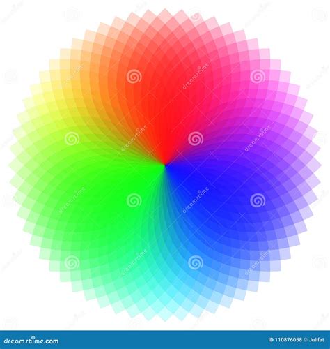 Rainbow Color Wheel. Colorful Illustration Guide Stock Vector - Illustration of icon, nuance ...