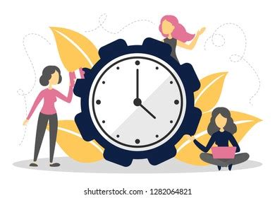 Time Management Work Concept Illustration Cartoon Stock Illustration ...