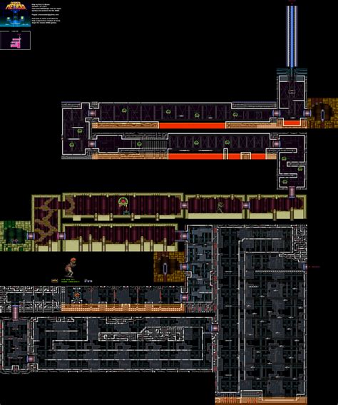 Super Metroid - Tourian Map - SNES Super Nintendo