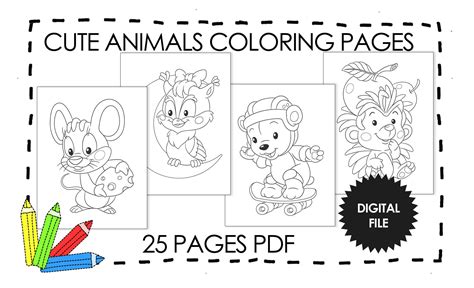 Cartoon Animals Coloring Pages Printable