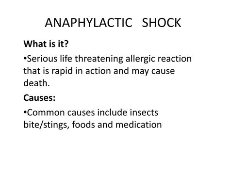 PPT - ANAPHYLACTIC SHOCK PowerPoint Presentation, free download - ID:1523079