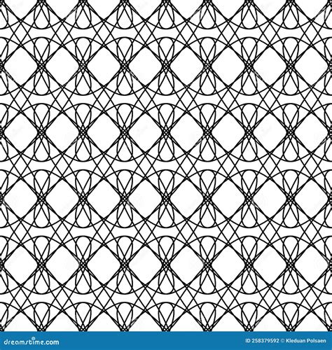 Curve Line Pattern Seamless on the White Background. Editorial Photography - Illustration of ...