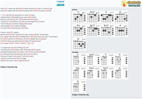 Chord: I swear - Gary Baker,Frank J. Myers - tab, song lyric, sheet, guitar, ukulele | chords.vip