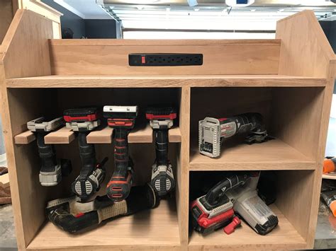 Power Tool Charging Station | Power Tool Organizer | Drill Storage | Tool Cabinet in 2020 | Tool ...