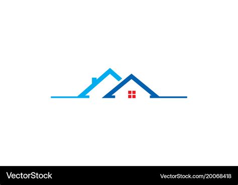 House roof building logo Royalty Free Vector Image