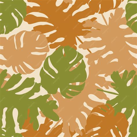 Premium Vector | Beautifull tropical leaves branch seamless pattern ...