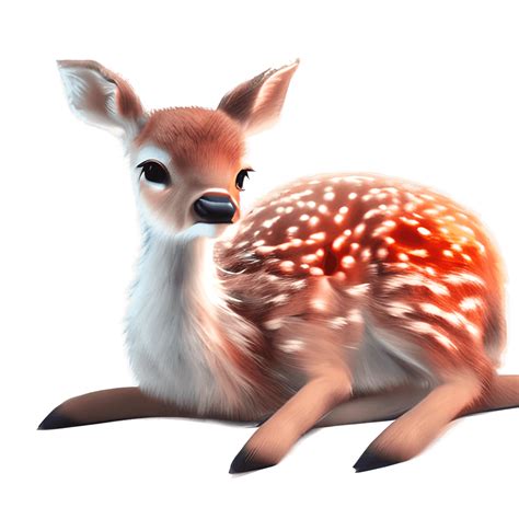 Baby Deer Sleeping Digital Graphic · Creative Fabrica