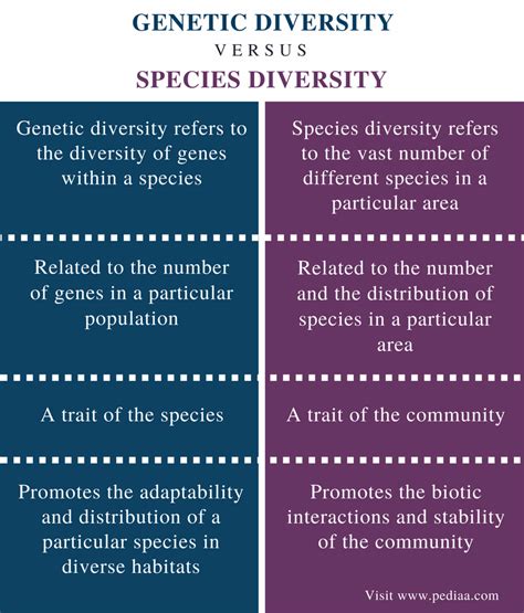 Difference Between Genetic Diversity and Species Diversity | Definition, Characteristics, Role