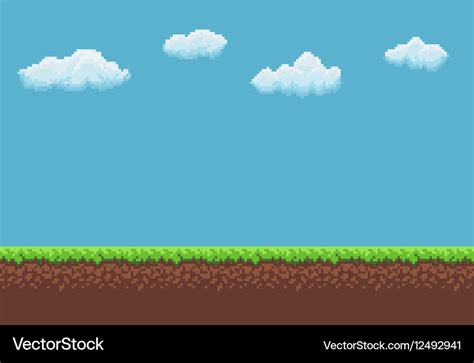 Pixel game background Royalty Free Vector Image