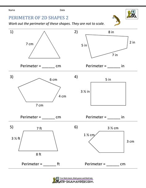 Area Of 2d Figures Worksheet