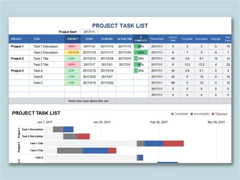 EXCEL of Simple Project Task List.xlsx | WPS Free Templates