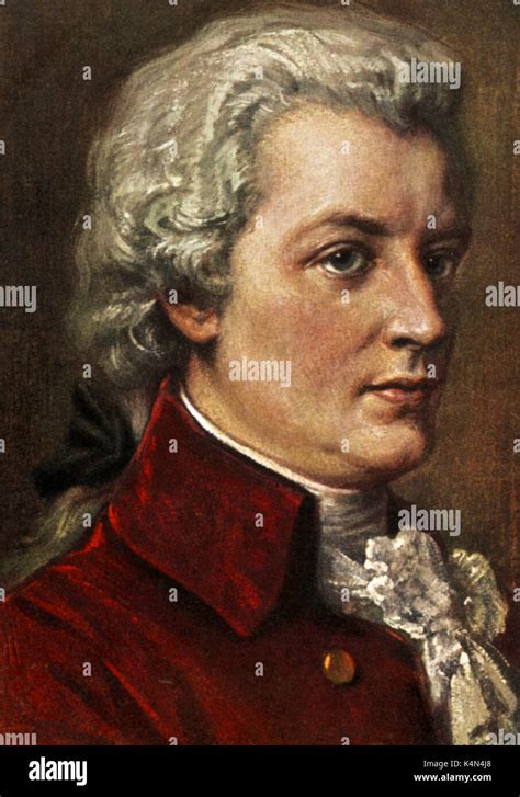 Wolfgang Amadeus Mozart - portrait. Austrian composer, 27 January 1756 - 5 December 1791 Stock ...