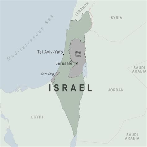 Map Of Israel West Bank Gaza Strip - Inter disciplina