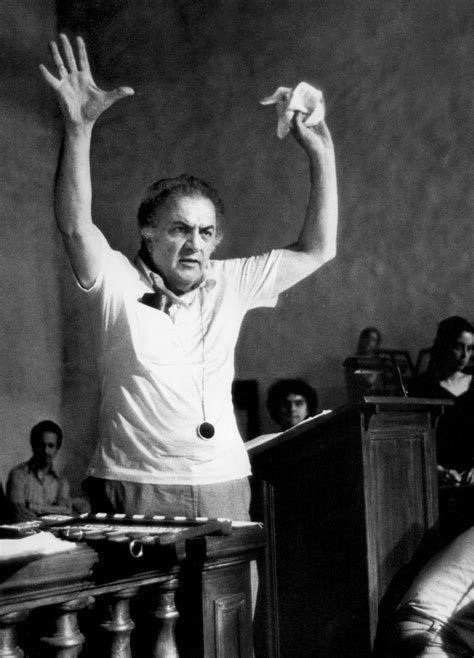 Lady Be Good: Federico Fellini on the set of Orchestra Rehearsal...