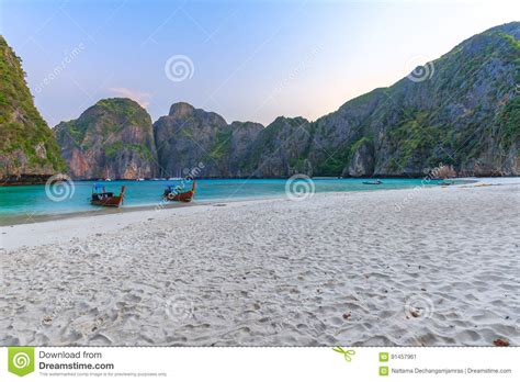 Maya Bay is Snorkeling Point Famous Tour Lagoon in Phi Phi Islands, Krabi , Thailand Stock Image ...