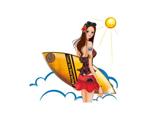 Cartoon Surfer Girls - ClipArt Best