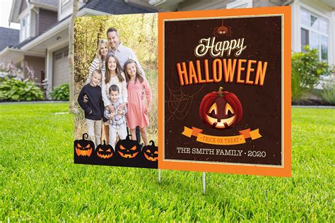 Halloween yard sign design, digital file only, Happy Halloween sign, Party Lawn Decorations ...