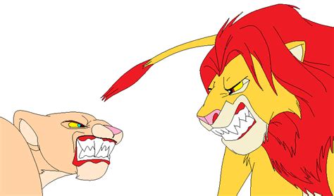 Nala and Simba Fight by KingMalka101 on DeviantArt