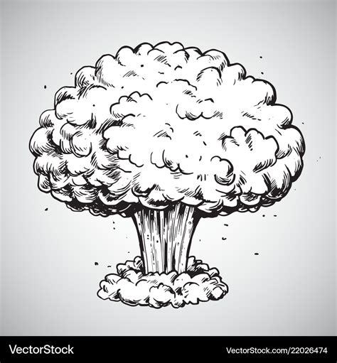 Atomic Bomb Explosion Drawing