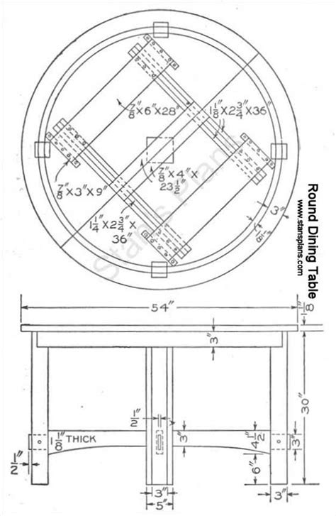 Printable Plans for a Round Dining Table