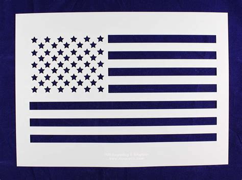 US / American Flag Stencil - (Straight) - 18 x 13 Inches - Walmart.com