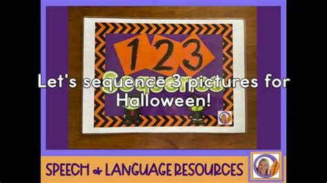 Sequence 123 Halloween Edition- ordering pictures and telling stories