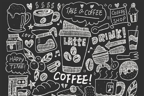 Coffee Doodle – Print A Wallpaper