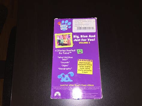 Blue's Clues Big Blue and Just for you Volume 5 2001 VHS 2nd Birthday Gifts, Dvds Movies, Blues ...