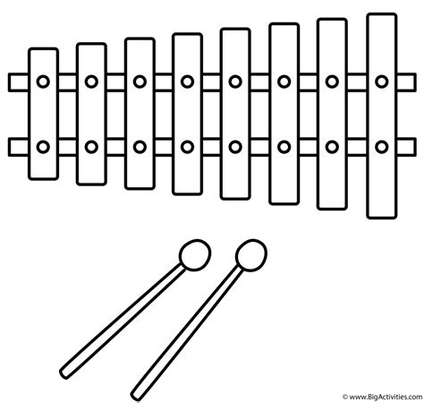 Xylophone - Coloring Page (Musical Instruments)