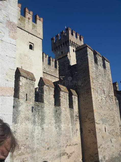 Sirmione castle italy stock image. Image of italy, tower - 140187785