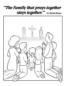 Praying Family by Deo Gratias Art | Teachers Pay Teachers