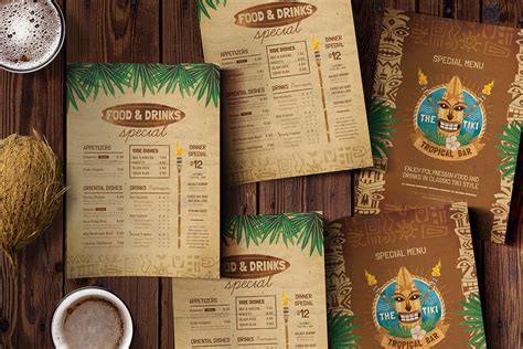 Tiki Menu Templates - PSD, Ai & Vector - BrandPacks