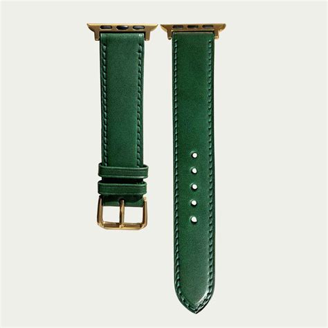 Deep Green Apple Watch Band with Buttero Leather - Hanleather